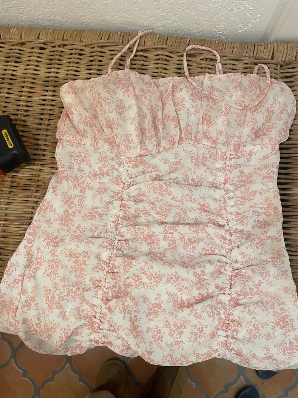 Princess Polly White Floral Trim dress